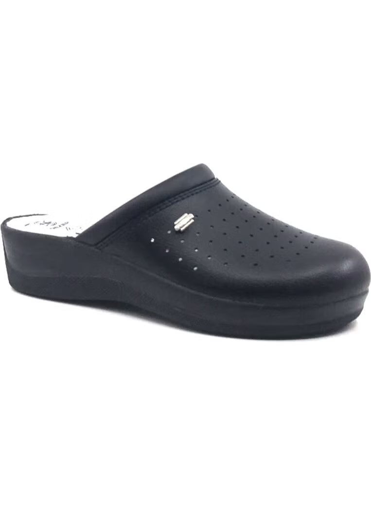 Gezer 04770 4 Point Black Anatomical Hospital & Work Sabo Men's Women's Slippers - Image 1